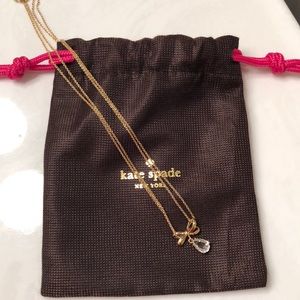 Kate spade tied up drop pendant necklace
